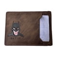 thumbnail image 1 of Leather Bat Wallet for Men Personalized Hero Mask Design Bat Card Bag Multifunction Man Bat Billfold, 1 of 6