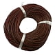 Leather Beading Cord Cowhide Leather DIY Necklace Making Material Chocolate 4mm about 109.36 yards(100m)/bundle
