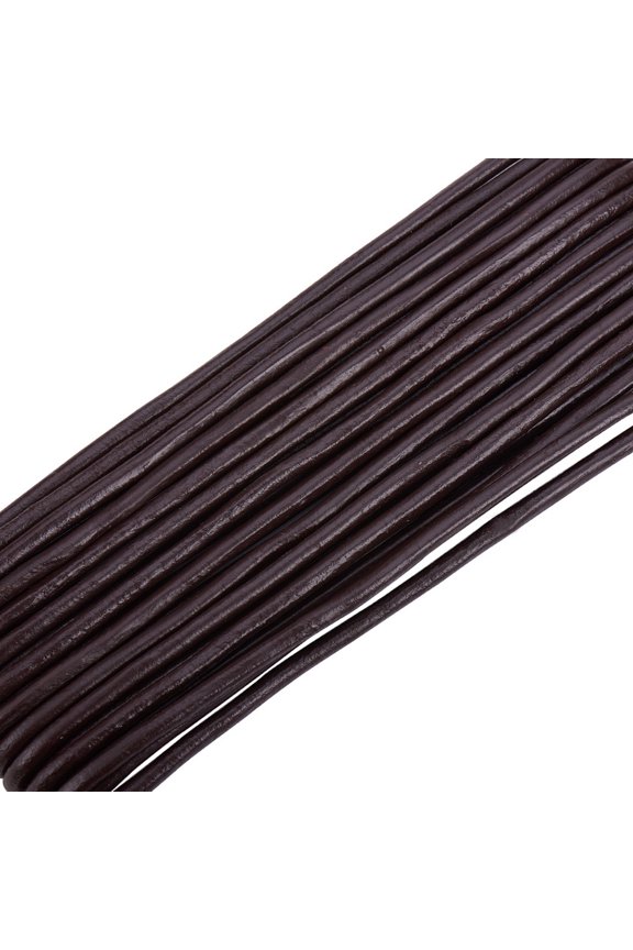 Leather Beading Cord Cowhide Leather DIY Necklace Making Material Coconut Brown 3mm