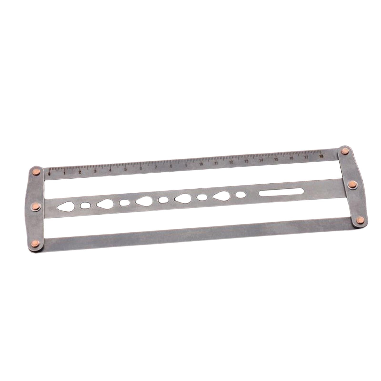 Leather Belt Auxiliary Positioning Punch Ruler Punch Hole Spacing Tools Stainless Steel Durable Leathercraft Tool Handmade Belt End
