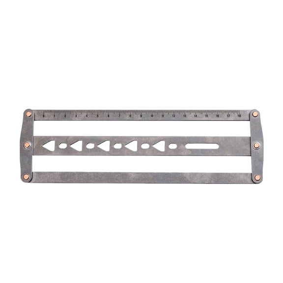 Leather Belt Auxiliary Positioning Punch Ruler Stainless Steel Cutting Templates A