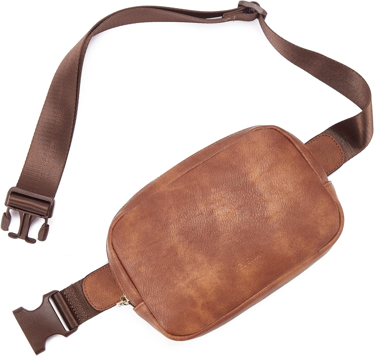 Leather Belt Bag for Women Fashionable Fanny Packs Cross Body Bag Waist Pack Camel Brown