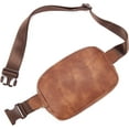 thumbnail image 1 of Leather Belt Bag for Women Fashionable Fanny Packs Cross Body Bag Waist Pack Camel Brown, 1 of 7