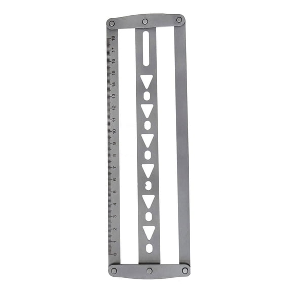 Leather Belt Hole Punching Template Tool Stainless Steel Belt Holes Punching Positioning Guide Ruler with Scale Marking