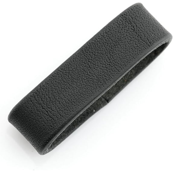 Leather Belt Loop Keeper, Genuine Full Grain Leather Replacement Strap Holder (Black, 3/4 Inch)
