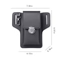 thumbnail image 1 of Portable Waist Pouch For Men Leather Construction Belt Sarcina, Black Nicotiana And Document Storage Pouch, 1 of 6