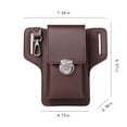 thumbnail image 1 of Leather Belt Pouch for Men Working Construction Sites with Tool Storage Compartment and ID Slot 10 in x 6 in, 1 of 6