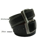Leather Belts Mens Women Belt Black Casual Office Wear with Buckle
