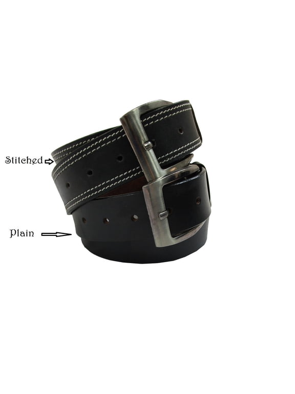 Leather Belts Mens Women Belt Black Casual Office Wear with Buckle