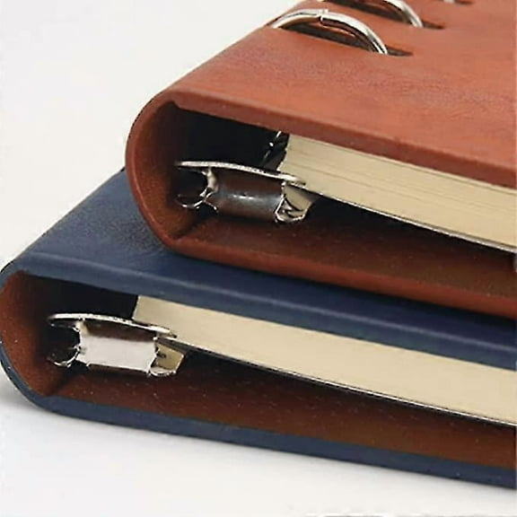 Leather Binder Journal A5 Refillable Notebook 6 Holes Binder Ruled Notebook Dark Blue Notebook Personal Notepad (h-3)6417242309381