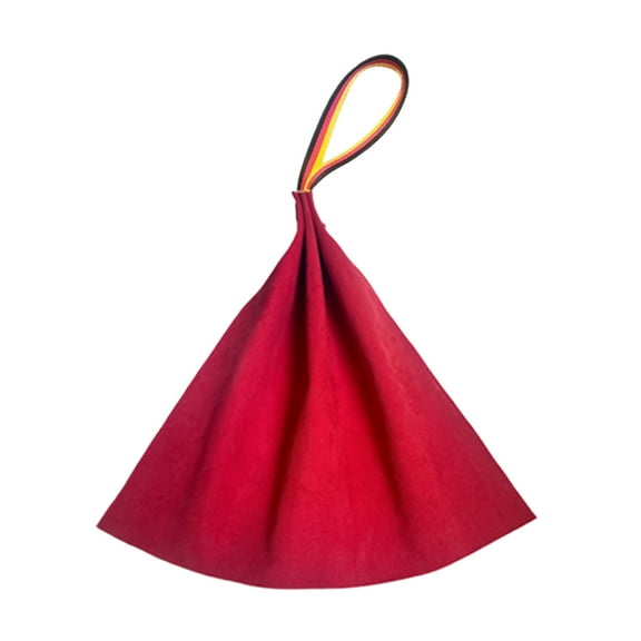 Leather Bite Rag for Dog Training - K9 Puppy Bite Toy with Handle to Build Prey Drive, Train Bite Grip, and Play Tug of War Games for Aggressive Chewers