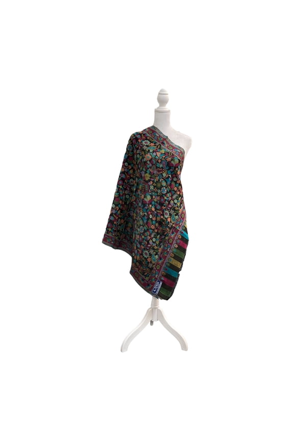 Leather Black Modal Scarf with Kani Prints For Women Exquisite Unique Summer/Spring Collection Lightweight Soft Scarf Shawl Wrap