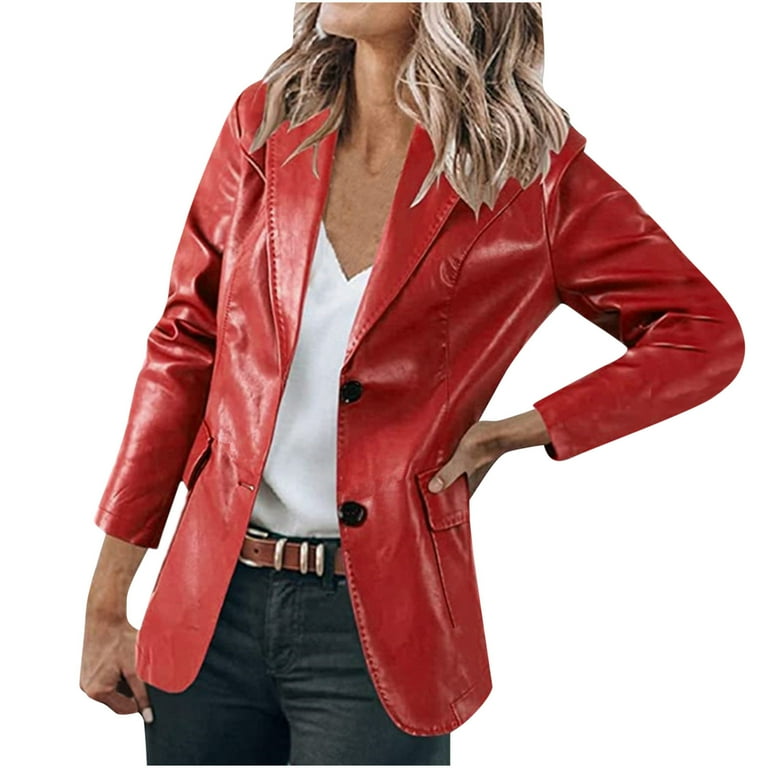 Leather blazer womens uk 2025