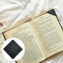 Leather Bookmark (Page Corner, Handmade Mark), Black, Pu Leather Heart Bookmark, Handmade, For Book Lovers, Vintage Design, 7 Colors, Meiiso