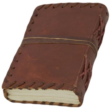 Leather Bound Classic Pocket Notebook (Dark Brown)