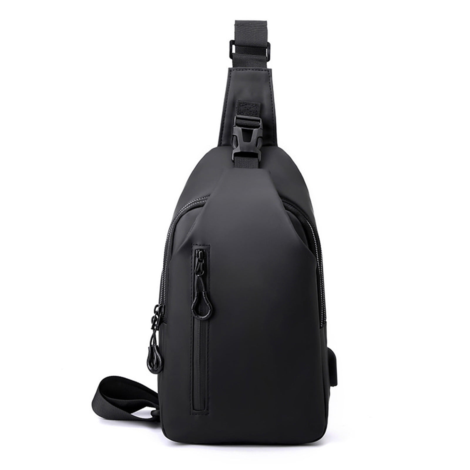 Tactical Adjustable Black Crossbody Bag Unisex Outdoor Waist Pack Motorcycle Chest Bag for Cycling Travel Coin Purse