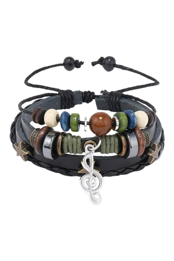 Leather Bracelet 0.7*17cm Black Unisex Design, Trendy Gift for Couples and Friends, Stylish Accessory for Any Occasion