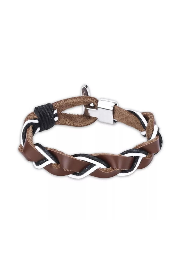 Leather Bracelet 8 Inches 10MM Toggle L486