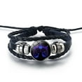 thumbnail image 1 of Leather Bracelet Bangle For Men Woman with Signs of the Astrology Luminou 20244, 1 of 9