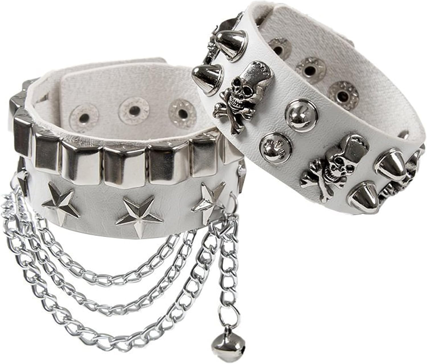 Leather Bracelet Combo Metal Star & Spike Inlay Grunge & Punk Adjustable Wristband with Skull and Chains Decor Alt fashion Emo Style Accessories 8.66in/21cm - Walmart.com Leather Bracelet Combo Metal Star & Spike Inlay Grunge & Punk Adjustable Wristband with Skull and Chains Decor Alt fashion Emo Style Accessories 8.66in/21cm - Walmart.com