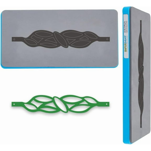 Leather Bracelet Cutting Dies Leaf Cuff Bracelet Leather Die Cutter Faux Leather Die Cuts Machine Leathercraft Punch Tool for Wristband Jewelry Making DIY Wooden Dies for Crafters