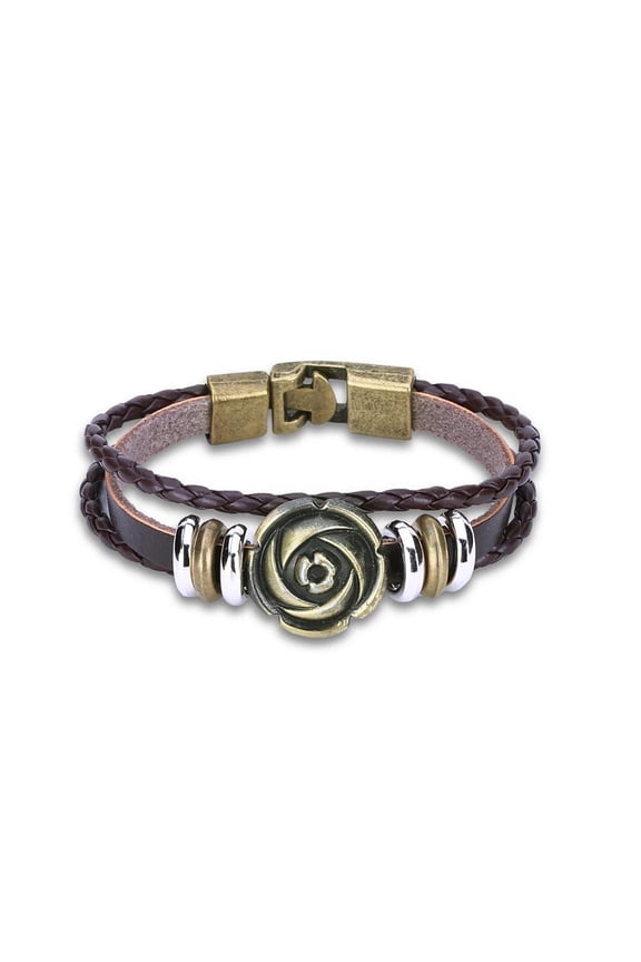 Leather Bracelet Handmade 8 Inches 10MM Hook L487