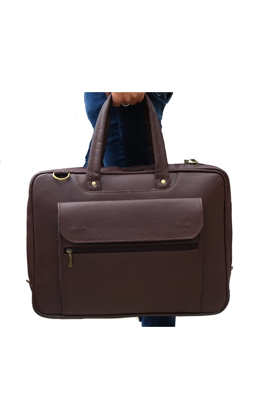 Leather Briefcase fits 15Inch Laptop Business Messenger Crossbody Shoulder Bag