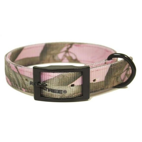 Leather Brothers  1 x 27 in. Dee-in-Front Nylon Pink Camo Collar