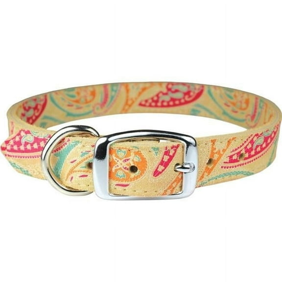 Leather Brothers 6248-SD24 1 x 24 in. Paisley Dog Collar, Sand
