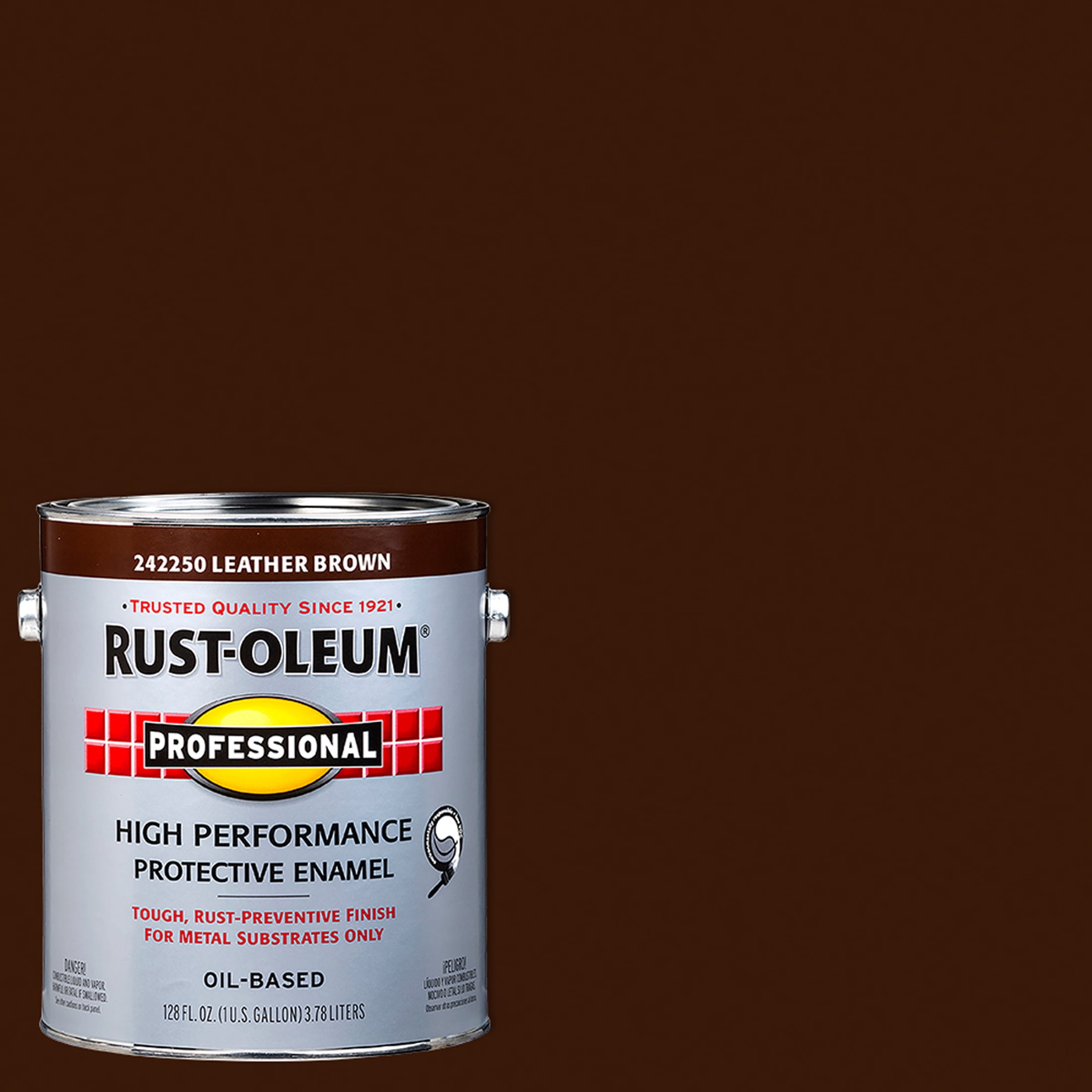Leather Brown (100 Voc), Rust-Oleum Professional High Performance Gloss Protective Enamel Paint- Gallon, 2 Pack