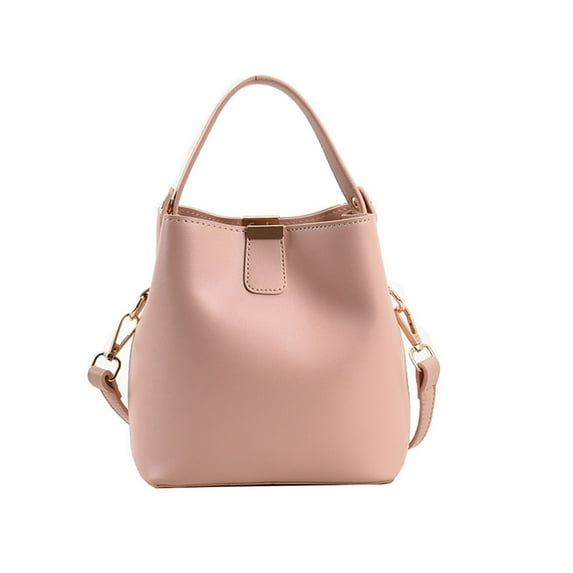 Leather Bucket Crossbody Bag for Women Medium Hobo Purse Handbag Fashion Ladies Top Handle Tote Shoulder Bag