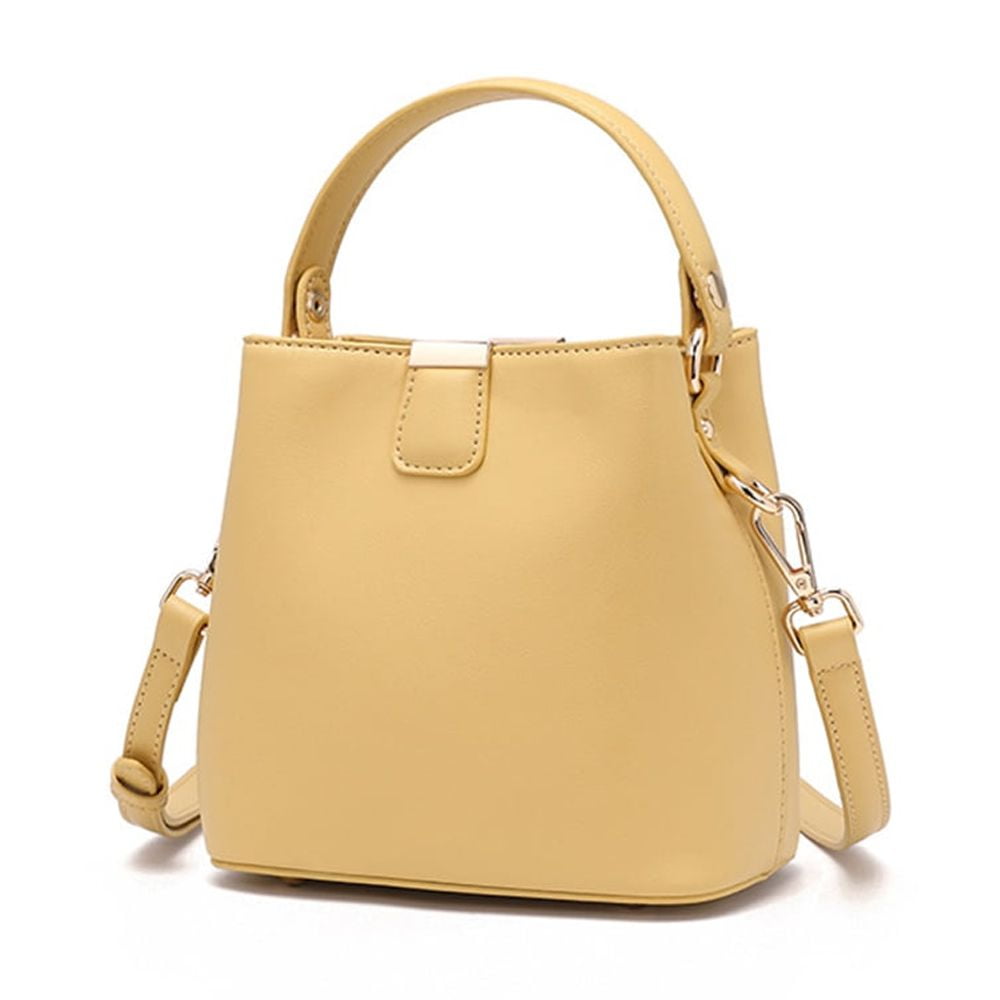 Leather Bucket Crossbody Bag for Women Medium Hobo Purse Handbag Fashion Ladies Top Handle Tote Shoulder Bag