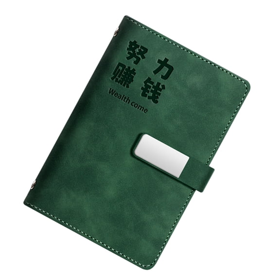 Leather Budget Planner Money Organiser Notebook with 90 Pages Budget Sheet