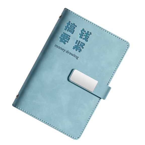 Leather Budget Planner Refillable 90 Pages 6 Rings Binder Covers Money Organiser for Daily Savings