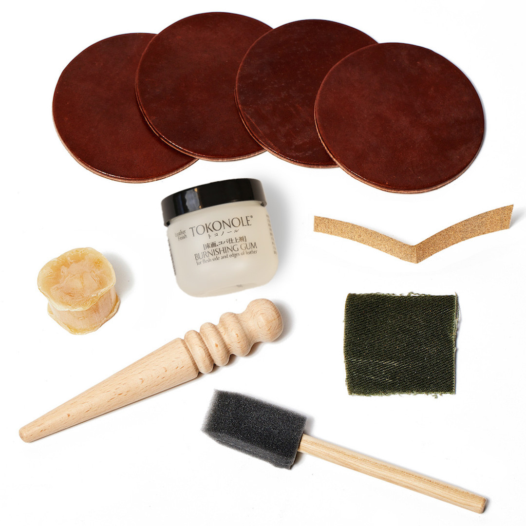 Leather Burnishing Starter Kit, 7 pc Set