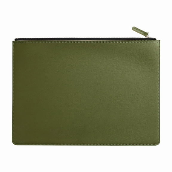 Leather Business A4 File Folder Zipper Document Bag Contract File Organizer Briefcase Portfolio,Bag For Contract/Invoice Storage