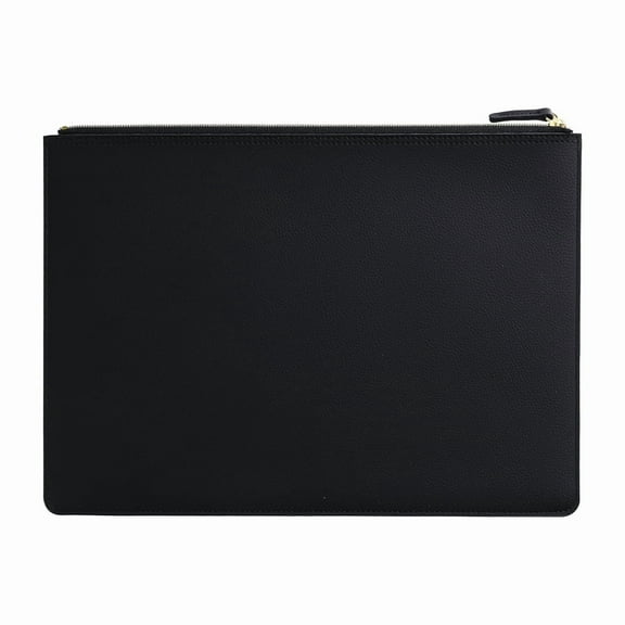 Leather Business A4 File Folder Zipper Document Bag Contract File Organizer Briefcase Portfolio,Bag For Contract/Invoice Storage