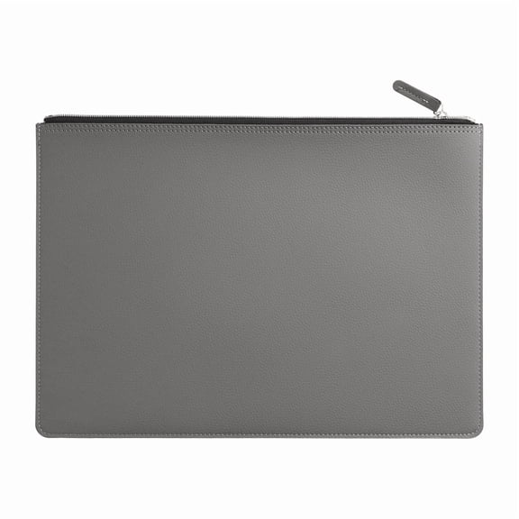 Leather Business A4 File Folder Zipper Document Bag Contract File Organizer Briefcase Portfolio,Bag For Contract/Invoice Storage