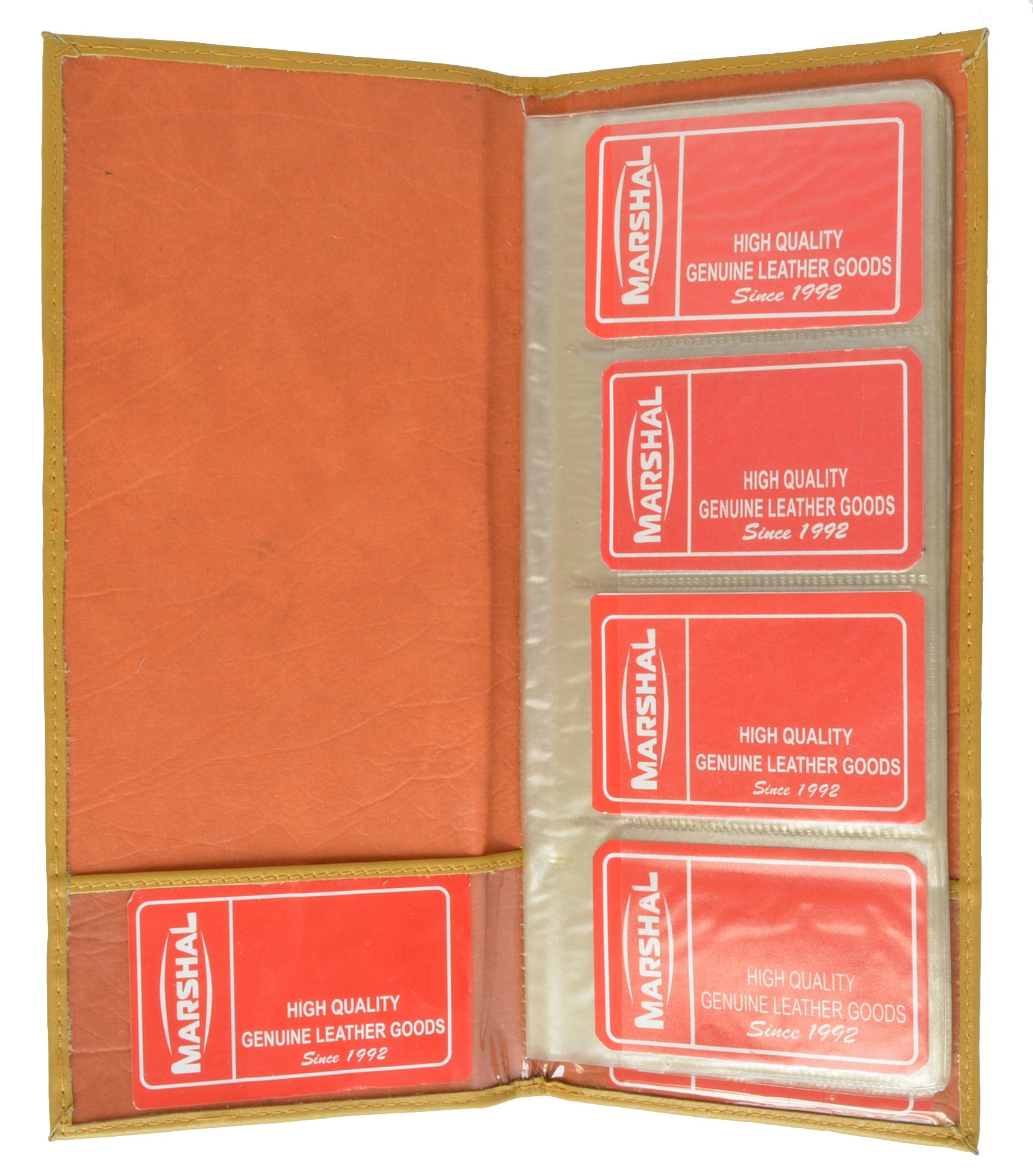 Marshal Leather Business Card Holder Case - Holds 160+ Cards, Name/ID/Credit Card Organizer