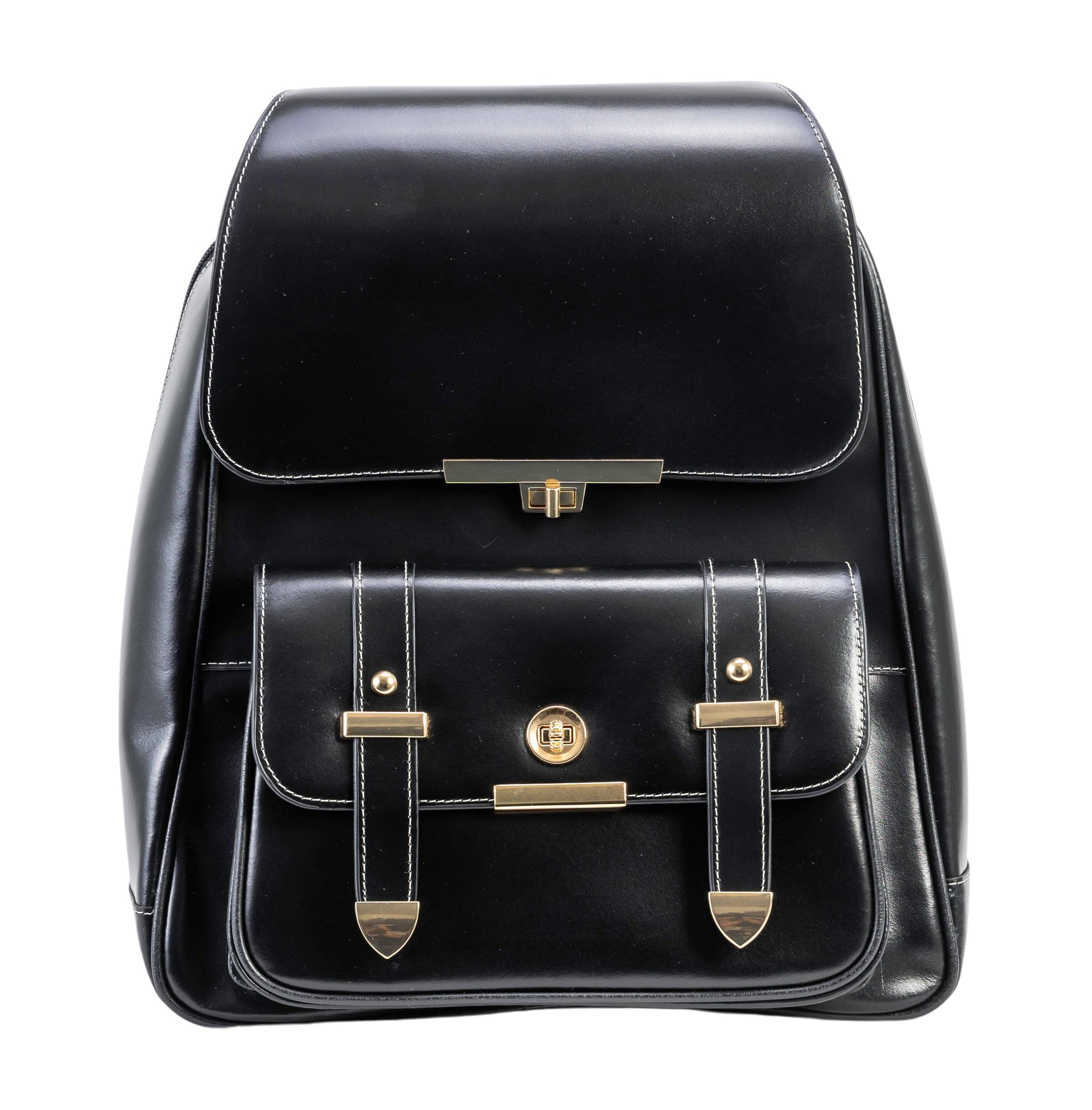 Leather Business Laptop Tablet Backpack