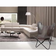 Leather Butterfly Chair - Char Brown - Indoor Accent Chair - Stylish Comfort