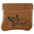 thumbnail image 1 of Leather Butterfly Squeeze Coin Pouch Change Purse USA Made, 1 of 1