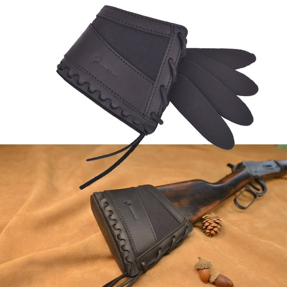 Leather Canvas Shooting Gun Recoil Pad Shotgun Buttstock Pad Protector Handmade