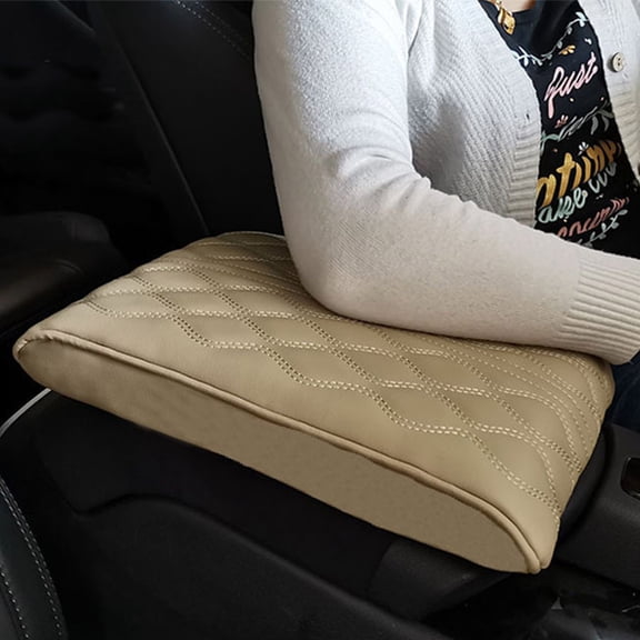 Leather Car Armrest Box Pad Car Center Console Cover - Armrest Box Mat, Memory Foam Leather Armrest Cover For Car, SUV/Truck/Vehicle Armrest Mat