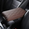 thumbnail image 1 of Leather Car Armrest Box Pad - Universal Center Console Leather Pad, Armrest Universal Car Box Pad, Car Armrest Rest Support, Memory Foam Armrest Box for Vehicles, 1 of 5