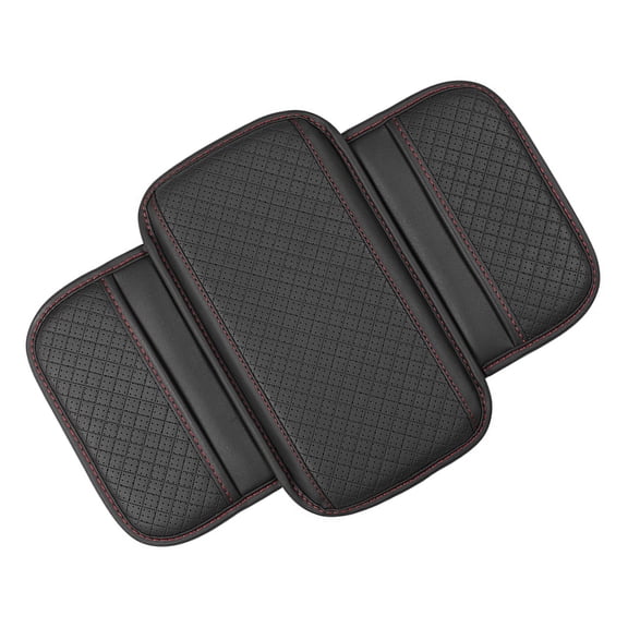 Leather Car Armrest Cushions Adjustable Car Center Console Pad Upgrades For Enhances Comfort & Convenient Storage Pocket