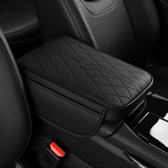 Leather Car Armrest Pad Center Console Box Cover Protector Cushion Accessories