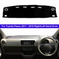 thumbnail image 1 of Leather Car DashMat Dashboard Protects Cover For Toyota Passo 2011 2012 2013 2014 2015 Black, 1 of 8