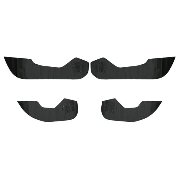 Leather Car Door Anti Kick Pad Sticker for Honda Accord 2023-2025 Door Scratch Protector Anti-Kick Panel Door Side Edge Guard Protector Black Carbon Fiber 1Set