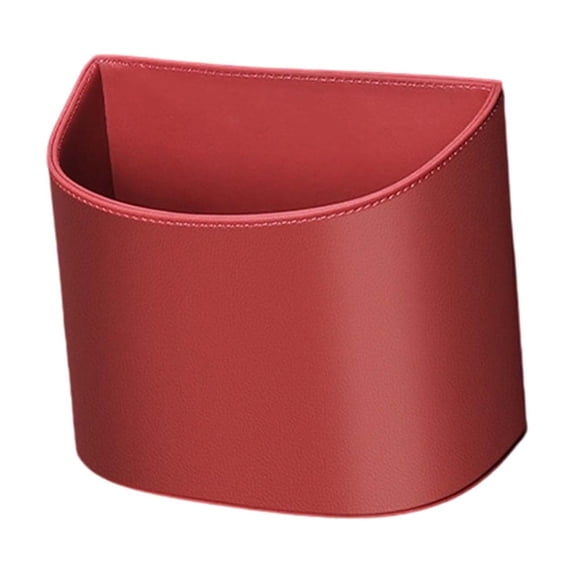 Leather Car Door Cup Holders - Hanging Storage Box for Trash and Essentials - Clip-On Design - Durable and Elegant Car Organizer